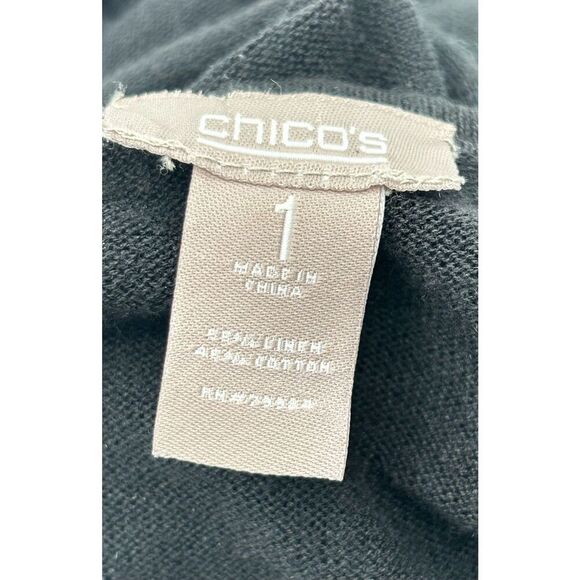 Chicos sweater cardigan size 1 line / cotton blend - Picture 9 of 10